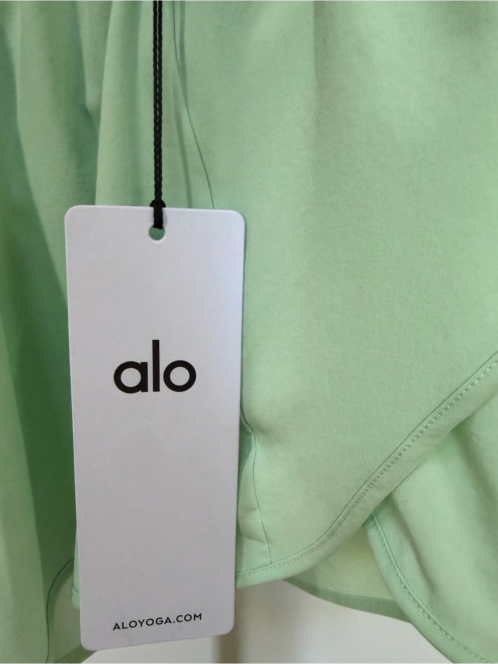 Alo Yoga Set-Color Spearmint, Airbrush Real Bra Tank & Match Point Shorts,Size S - Picture 7 of 10